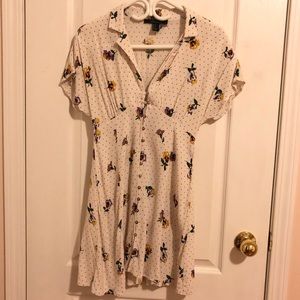 Forever 21 polkadot floral collared dress